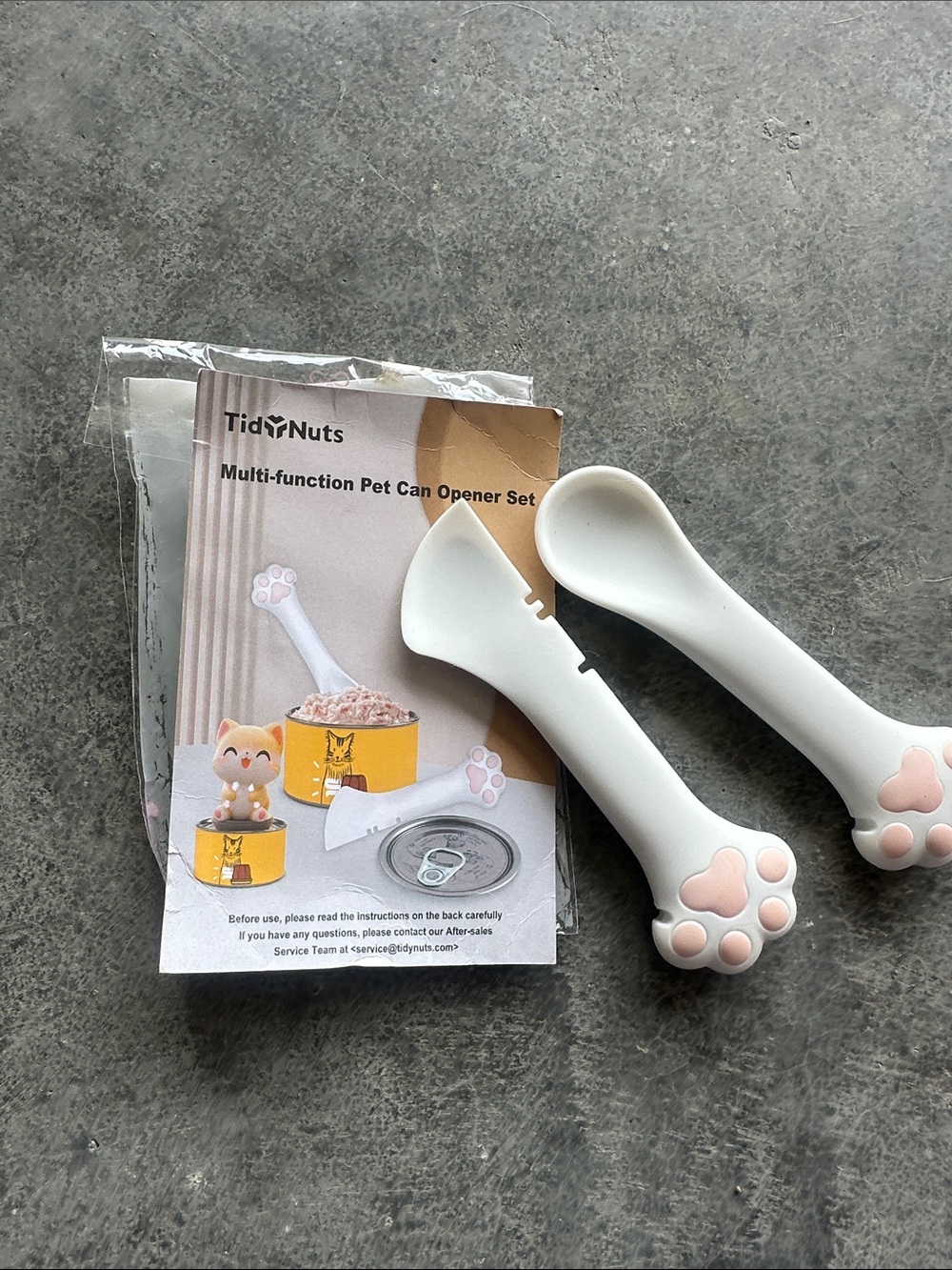 White Cat Paw Multi-Function Pet Can Opener Set